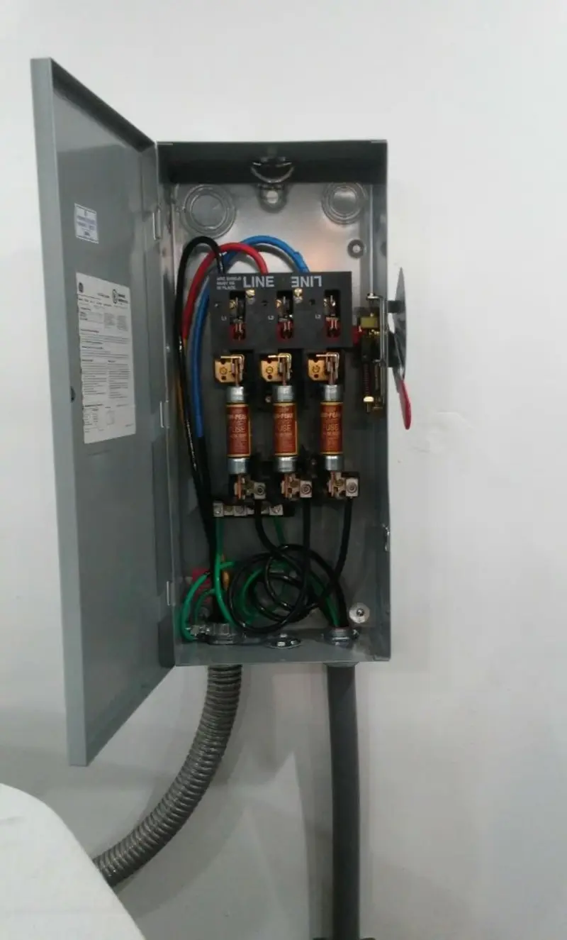 Three-phase disconnect switch installed for Electrical Wiring & Rewiring in Upper Chichester